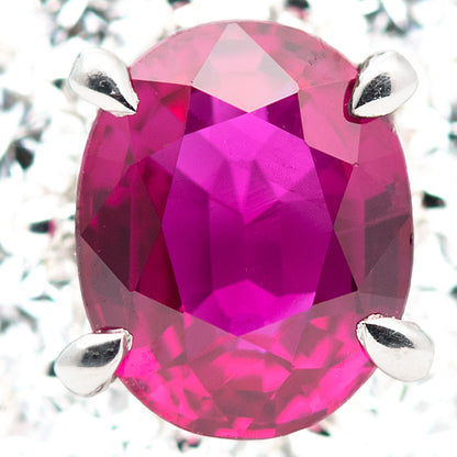 ルビープラチナリング R: 1.01ct D:1.13ct Pt900