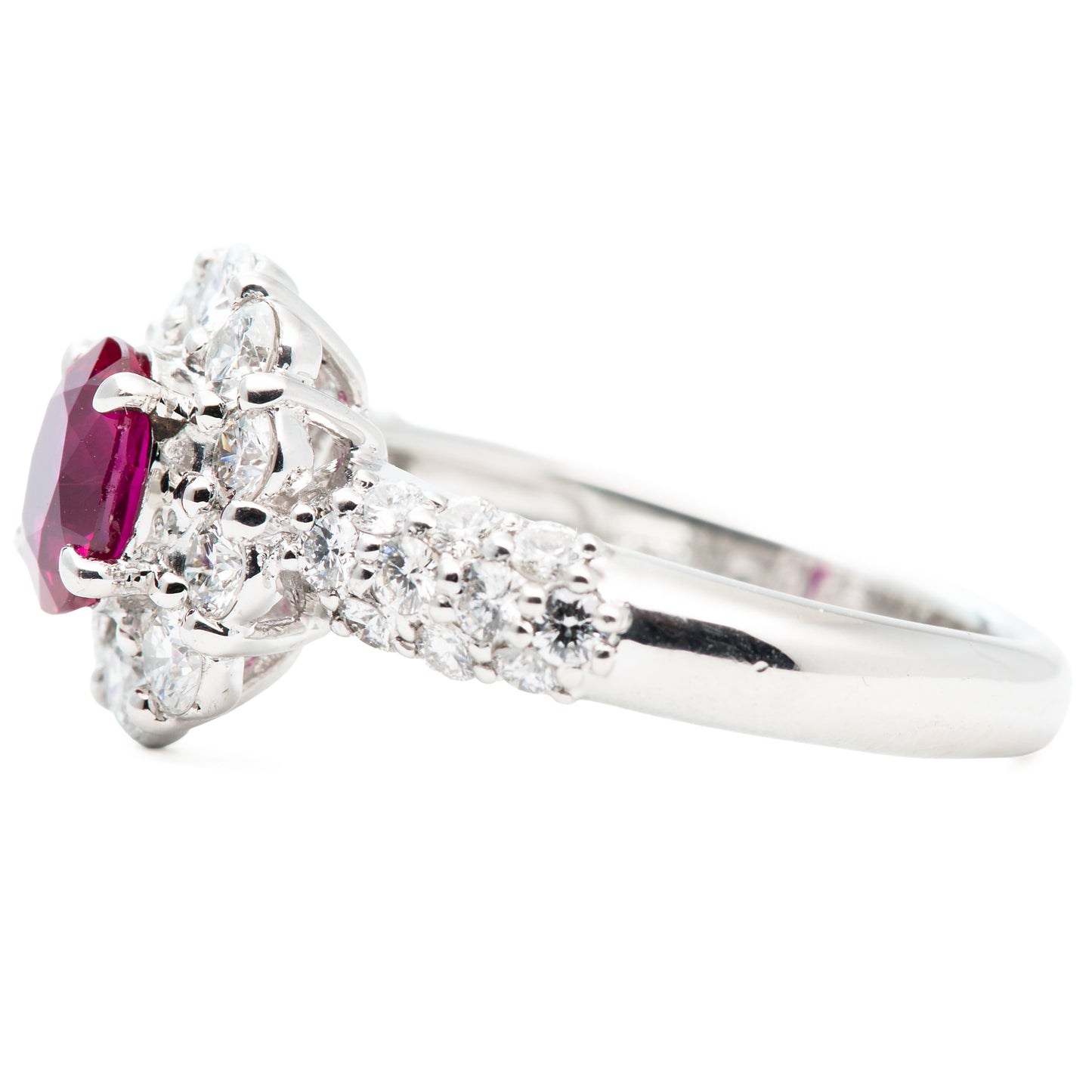 ルビープラチナリング R: 1.01ct D:1.13ct Pt900