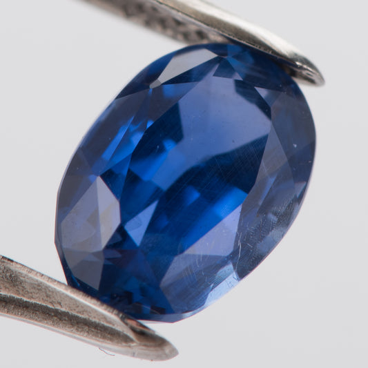 1.91ct, 非加熱ブルーサファイア オーバルシェイプ ルース, GIA