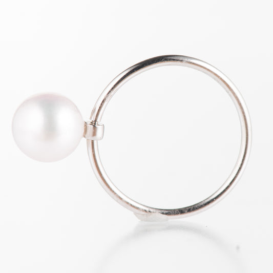 スウィング 8mmアコヤパールプラチナリング　(AP: 8.0mm Pt950)