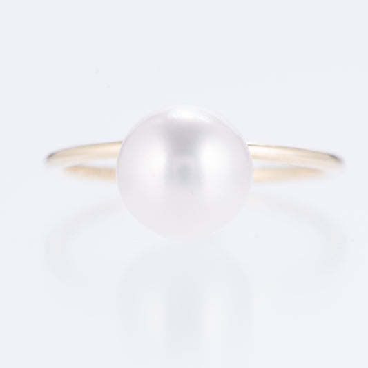 スウィング 8mmアコヤパールイエローゴールドリング　(AP: 8.0mm K18YG)