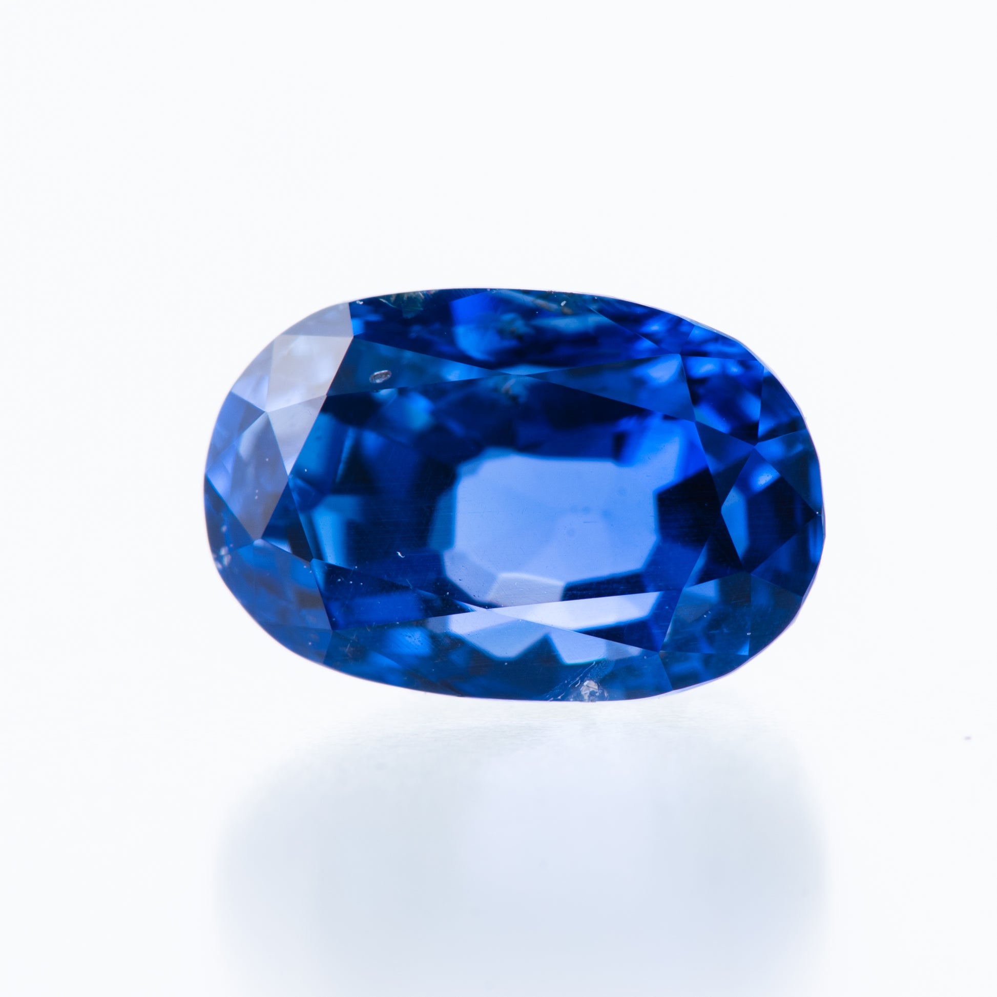 2.09ct, 非加熱ブルーサファイア オーバルシェイプ ルース, GIA