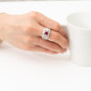 ルビーxダイヤモンド プラチナリング R: 1.41 ct D: 0.8ct Pt900