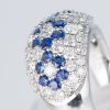 サファイアxダイヤモンド プラチナリング S: 1.25 ct D: 2.25ct Pt900 - 画像 (4)