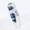 ライン サファイアxダイヤモンド プラチナリング S: 0.83 ct D: 0.3ct Pt900
