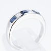 ライン サファイアxダイヤモンド プラチナリング S: 0.83 ct D: 0.3ct Pt900