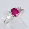 ルビーxダイヤモンド プラチナリング R: 1.33 ct D: 0.43ct Pt900