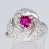 ルビーxダイヤモンド プラチナリング R: 1.07 ct D: 0.64ct Pt900 - 画像 (2)