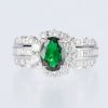 グリーンガーネット×ダイヤモンド プラチナリング GG: 1.19 ct D: 1.02ct Pt900