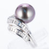 タヒチパールxダイヤモンド プラチナリング P: 12.5mm D: 1.58ct Pt900