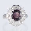 バイオレットサファイア x ダイヤモンド プラチナリング VS: 3.386 ct D: 1.03ct Pt900
