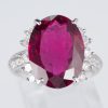 ルベライトトルマリンxダイヤモンド プラチナリング RT: 8..00 ct D: 0.61ct Pt900 - 画像 (2)