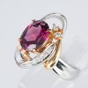 ガーネットxダイヤモンド プラチナリング G: 4.47 ct D: 0.2ct Pt900 - 画像 (3)