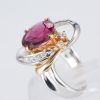 ガーネットxダイヤモンド プラチナリング G: 4.47 ct D: 0.2ct Pt900 - 画像 (4)