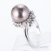 タヒチパールxダイヤモンド プラチナリング P: 11.8mm D: 0.17ct Pt900