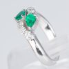 エメラルドxダイヤモンド プラチナリング E: 0.52 ct D: 0.36ct Pt900 - 画像 (4)