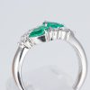 エメラルドxダイヤモンド プラチナリング E: 0.52 ct D: 0.36ct Pt900 - 画像 (5)
