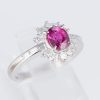 ルビーxダイヤモンド プラチナリング R: 1.1 ct D: 0.53ct Pt900