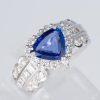 サファイアxダイヤモンド プラチナリング S: 1.62 ct D: 1.03ct Pt900