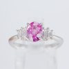 ピンクサファイアxダイヤモンド プラチナリング PS: 1.24 ct D: 0.32ct Pt900 - 画像 (2)