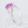 ピンクサファイアxダイヤモンド プラチナリング PS: 1.24 ct D: 0.32ct Pt900 - 画像 (4)
