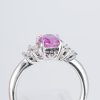 ピンクサファイアxダイヤモンド プラチナリング PS: 1.24 ct D: 0.32ct Pt900 - 画像 (5)