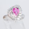 ピンクサファイアxダイヤモンド プラチナリング PS: 0.88 ct D: 0.65ct Pt900 - 画像 (2)