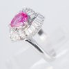 ピンクサファイアxダイヤモンド プラチナリング PS: 0.88 ct D: 0.65ct Pt900 - 画像 (4)