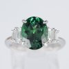 クロムトルマリンxダイヤモンド プラチナリング CrT: 3.45 ct D: 0.51ct Pt900 - 画像 (2)