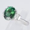 クロムトルマリンxダイヤモンド プラチナリング CrT: 3.45 ct D: 0.51ct Pt900 - 画像 (3)