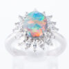 1.6ctブラックオパールダイヤモンドプラチナリング(BO:1.60 D:0.93ct Pt900)