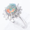 1.6ctブラックオパールダイヤモンドプラチナリング(BO:1.60 D:0.93ct Pt900)