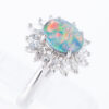 1.6ctブラックオパールダイヤモンドプラチナリング(BO:1.60 D:0.93ct Pt900)