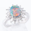 1.6ctブラックオパールダイヤモンドプラチナリング(BO:1.60 D:0.93ct Pt900)