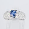 サファイアxダイヤモンド プラチナリング S: 0.64 ct D: 0.35ct Pt900 - 画像 (2)
