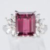 トルマリンxダイヤモンド プラチナリング T: 5.57 ct D: 0.51ct Pt900
