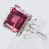 トルマリンxダイヤモンド プラチナリング T: 5.57 ct D: 0.51ct Pt900