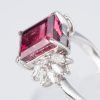 トルマリンxダイヤモンド プラチナリング T: 5.57 ct D: 0.51ct Pt900