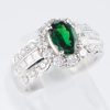 グリーンガーネット×ダイヤモンド プラチナリング GG: 1.29 ct D: 1.07ct Pt900 - 画像 (5)