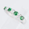 ラインリング グリーンガーネット x ダイヤモンド プラチナリング GG: 0.47 ct D: 0.26ct Pt900 - 画像 (5)