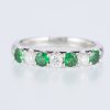 ラインリング グリーンガーネット x ダイヤモンド プラチナリング GG: 0.47 ct D: 0.26ct Pt900