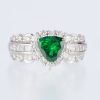 グリーンガーネット×ダイヤモンド プラチナリング GG: 1.08 ct D: 0.72ct Pt900