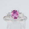 ピンクサファイアxダイヤモンド プラチナリング PS: 1.23 ct D: 0.37ct Pt900 - 画像 (2)