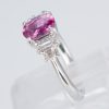 ピンクサファイアxダイヤモンド プラチナリング PS: 1.23 ct D: 0.37ct Pt900 - 画像 (4)