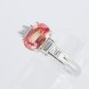 オレンジサファイアxダイヤモンド プラチナリング OS: 1.488 ct D: 0.32ct Pt900 - 画像 (3)