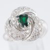 グリーンガーネット×ダイヤモンド プラチナリング GG: 1.05 ct D: 0.63ct Pt900 - 画像 (5)