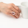 ピンクトルマリンxダイヤモンド プラチナリング PT: 7.16 ct D: 0.48ct Pt900