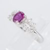 サファイアxダイヤモンド プラチナリング S: 0.958 ct D: 0.45ct Pt900 - 画像 (3)
