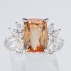 インペリアルトパーズxダイヤモンド プラチナリング Ito: 5.15 ct D: 0.54ct Pt900 - 画像 (2)