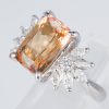インペリアルトパーズxダイヤモンド プラチナリング Ito: 5.15 ct D: 0.54ct Pt900 - 画像 (3)